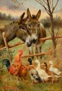 unknow artist Cocks and horses109 oil painting on canvas
